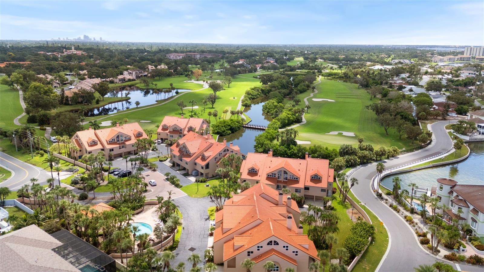Aerial of gated community