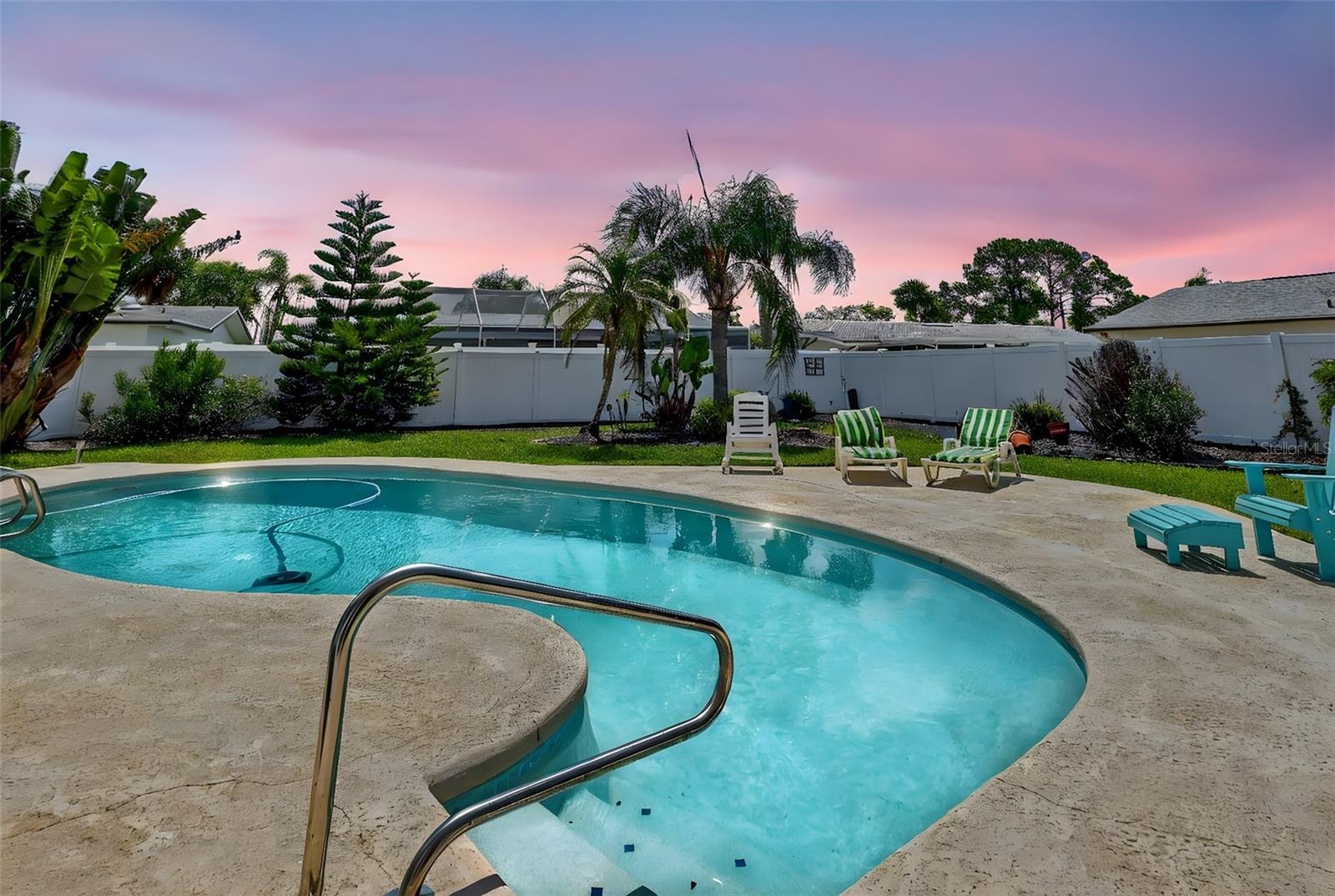 Large heated swimming pool
