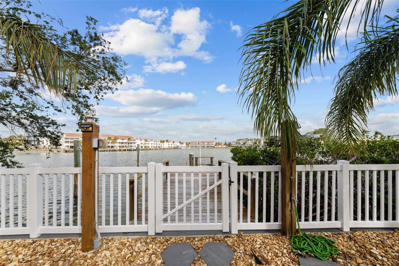 Fenced on the Waterfront to keep in the kids and pets!