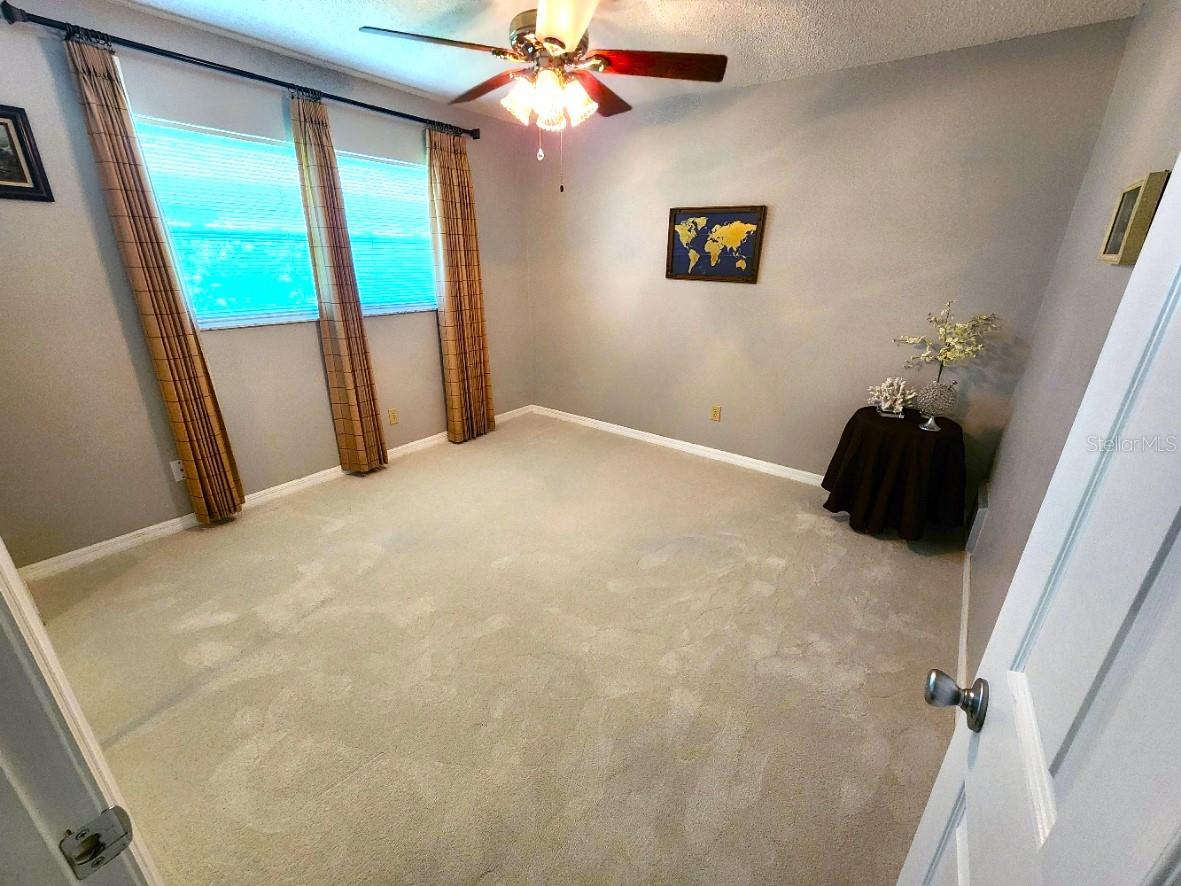 Bedroom with new carpet