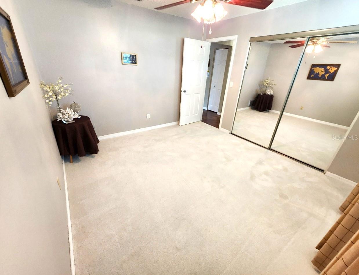 Bedroom with new carpet