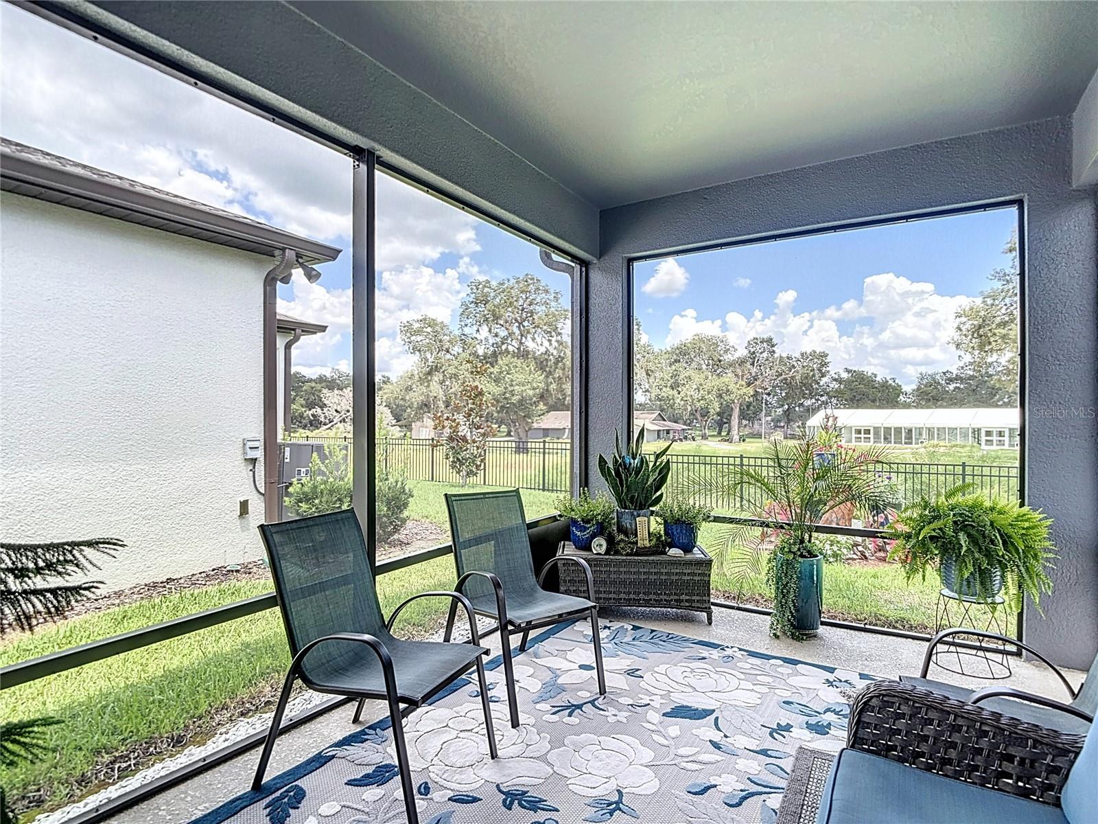 Screened Lanai in the back overlooking the golf course