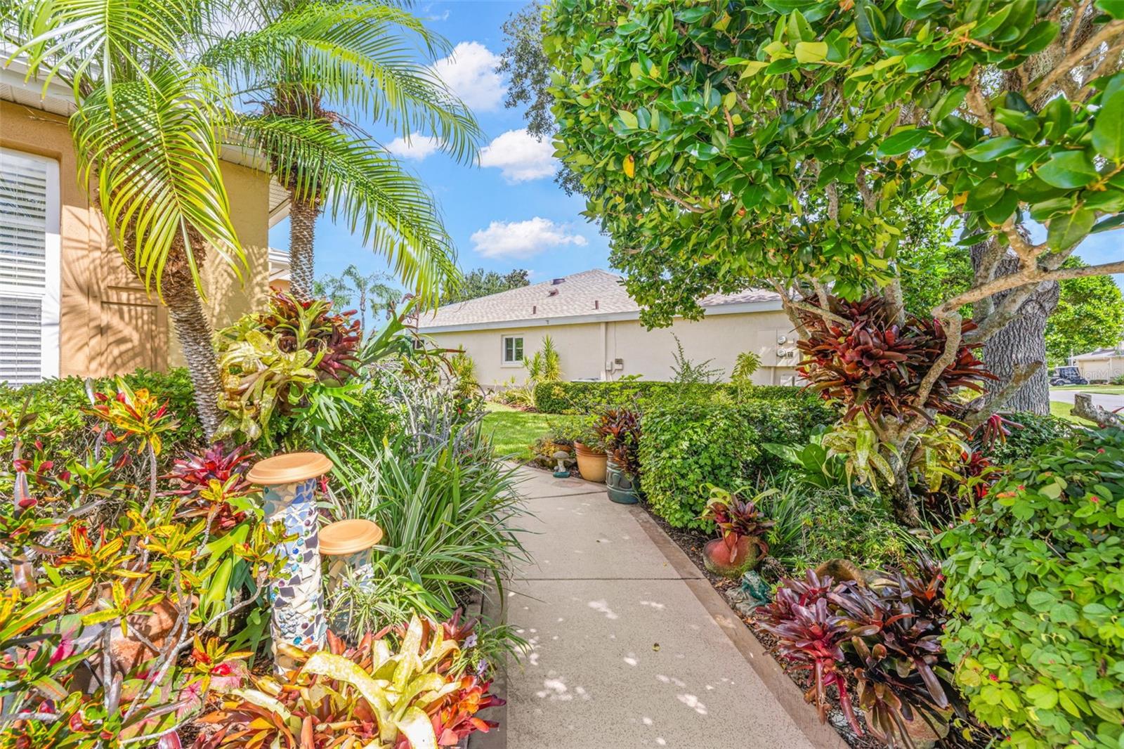 A sea of colorful lush landscaping!