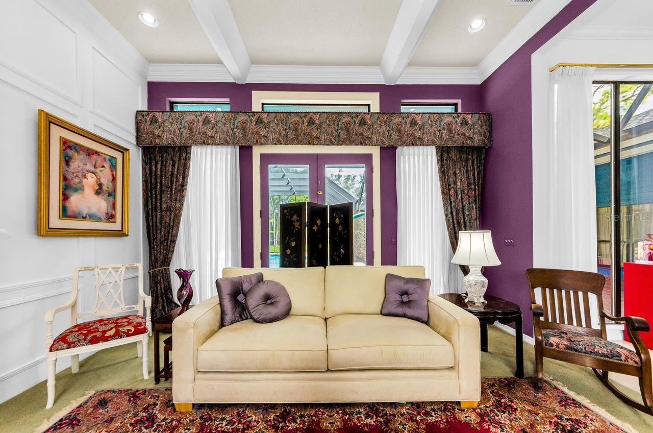 Past the French doors you will find the pool and spa!