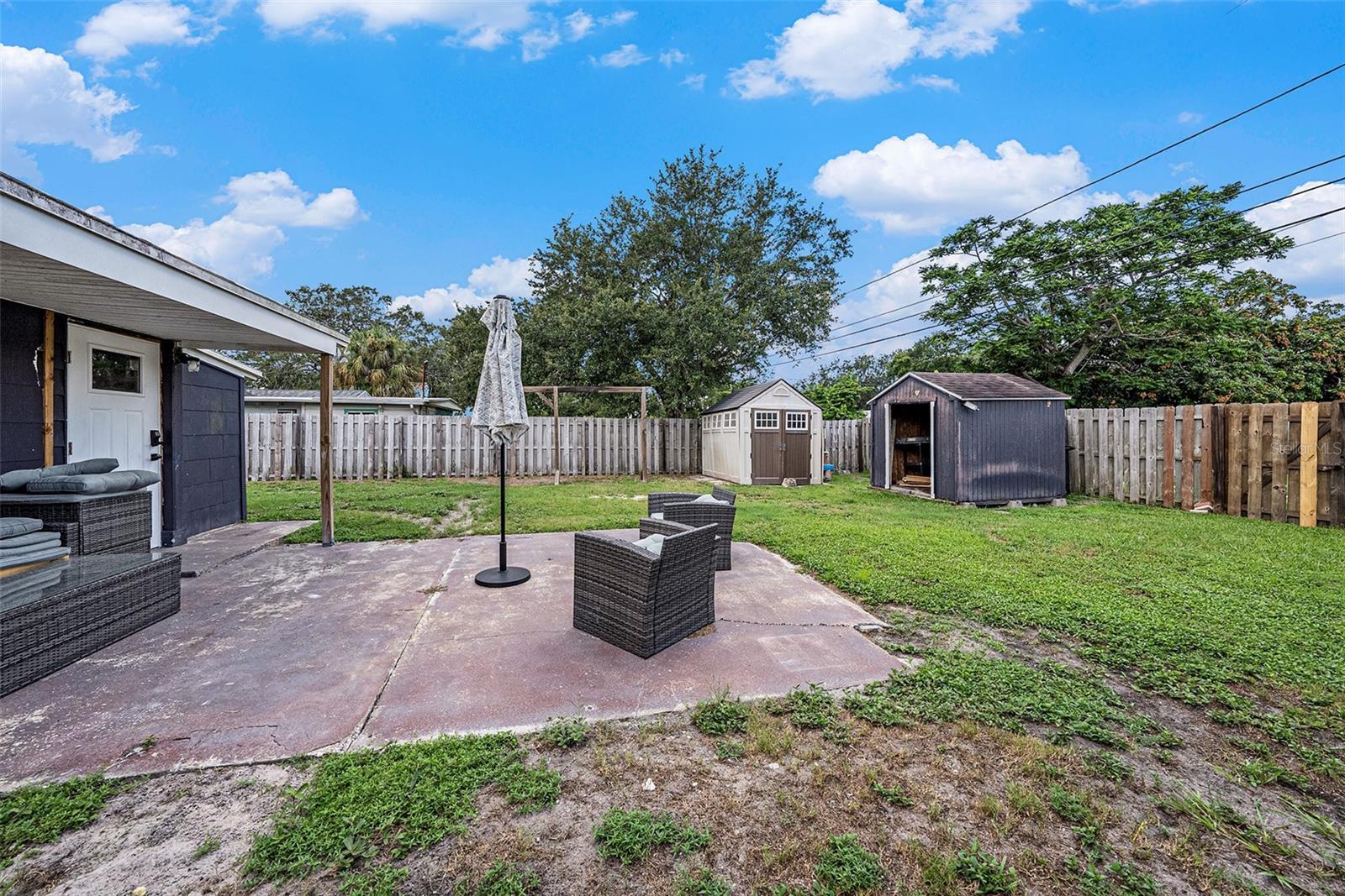 Big backyard.