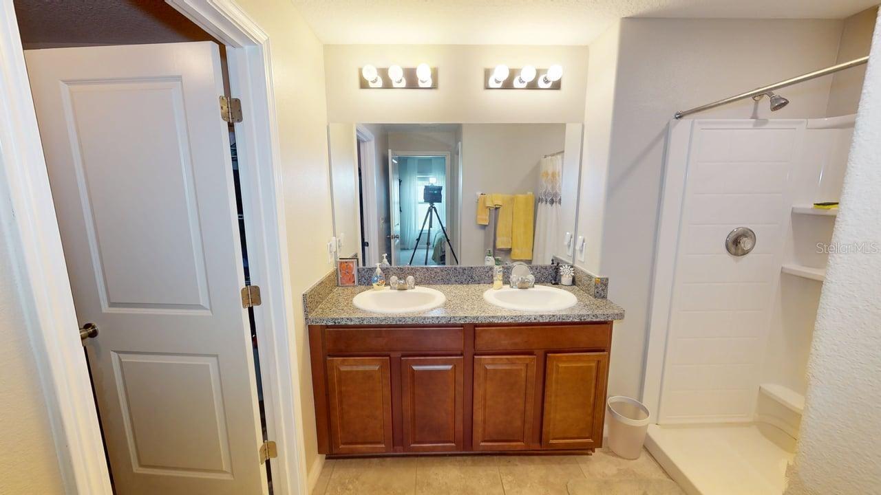 Master bath features a water closet as well