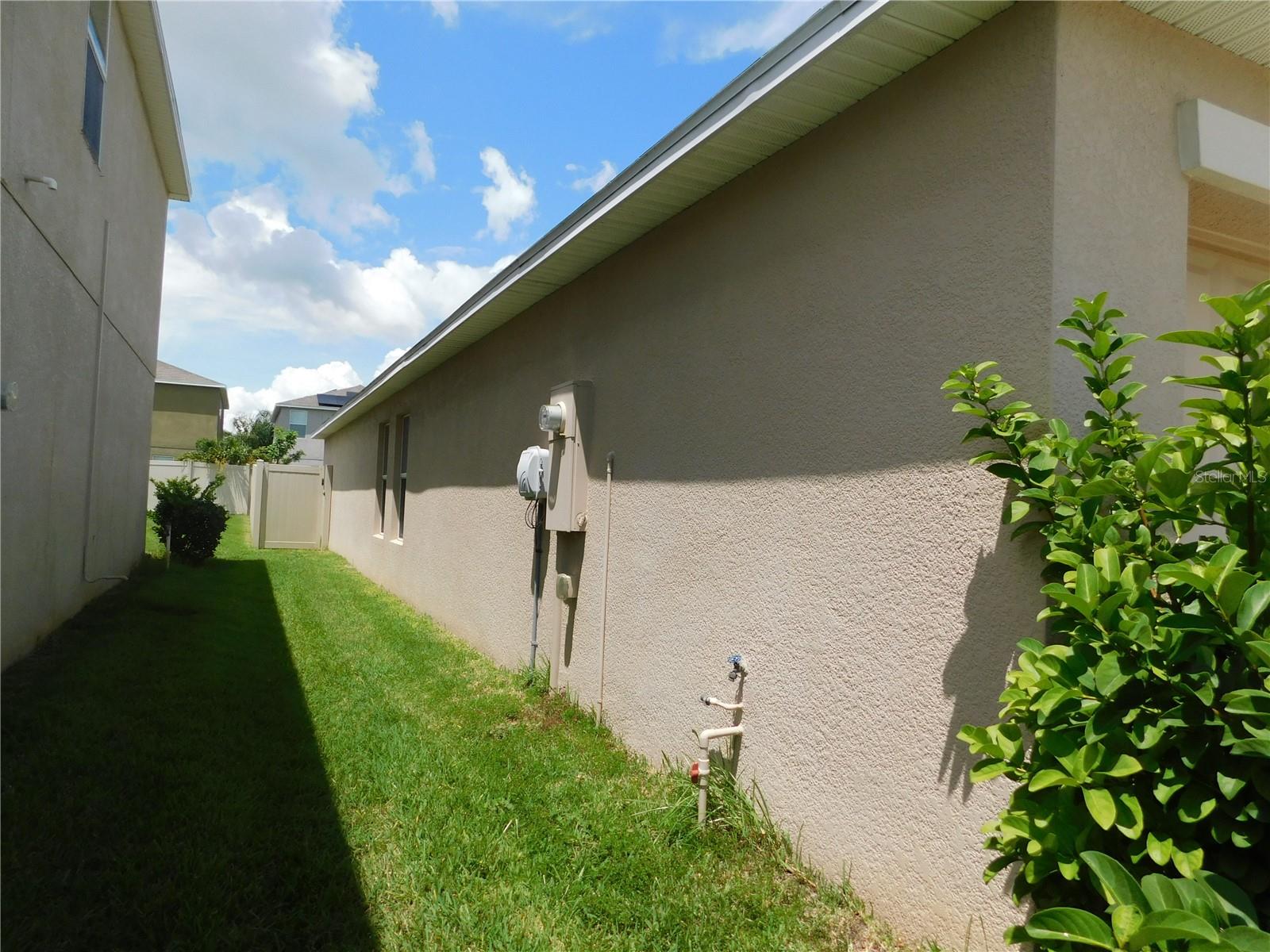 Left side of the home
