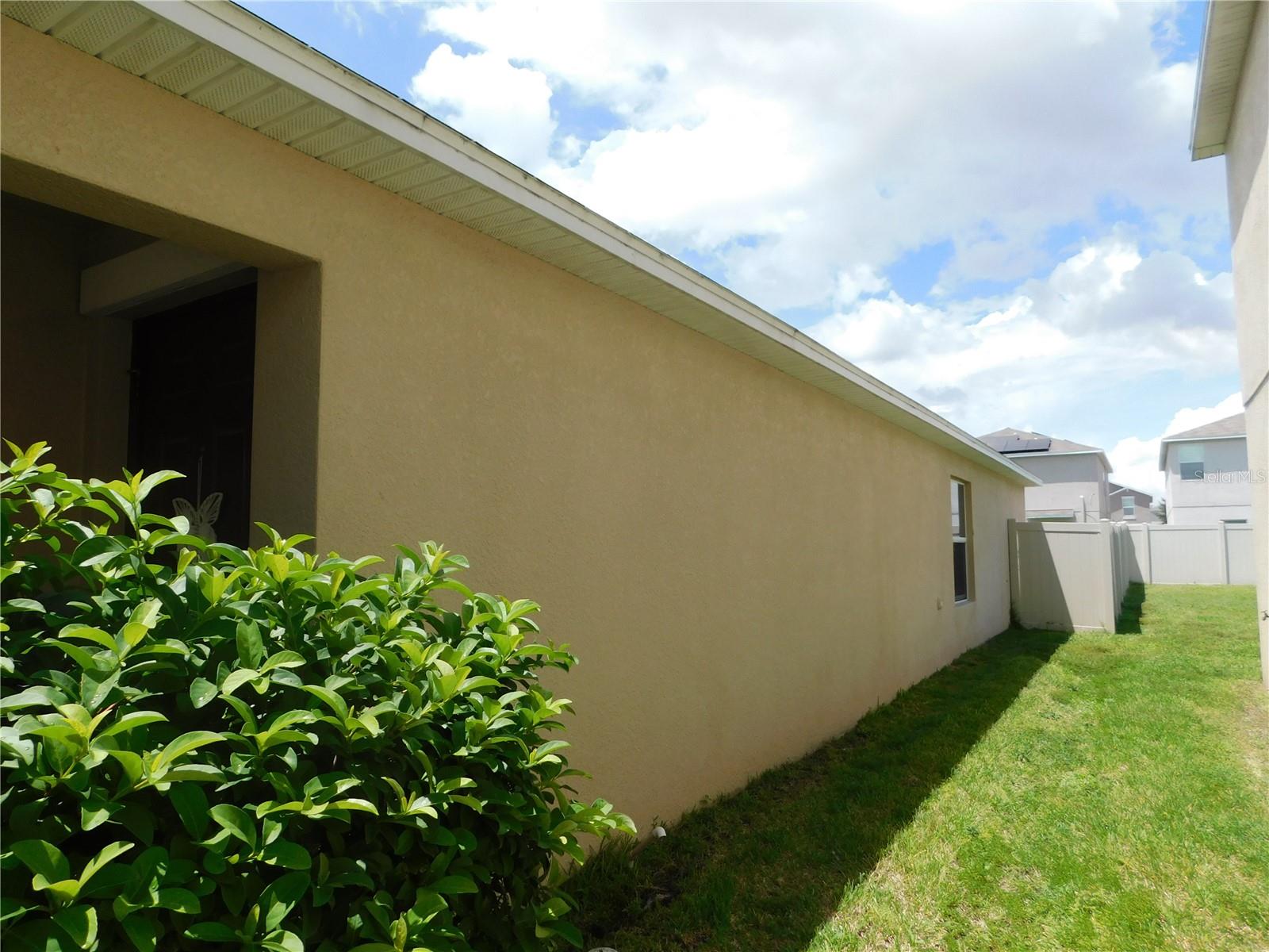 Right side of the home