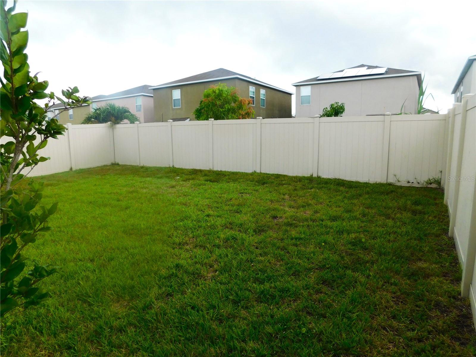 Fully fenced nice sized yard
