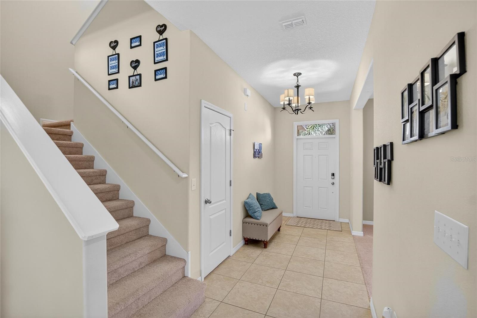 Living facing foyer