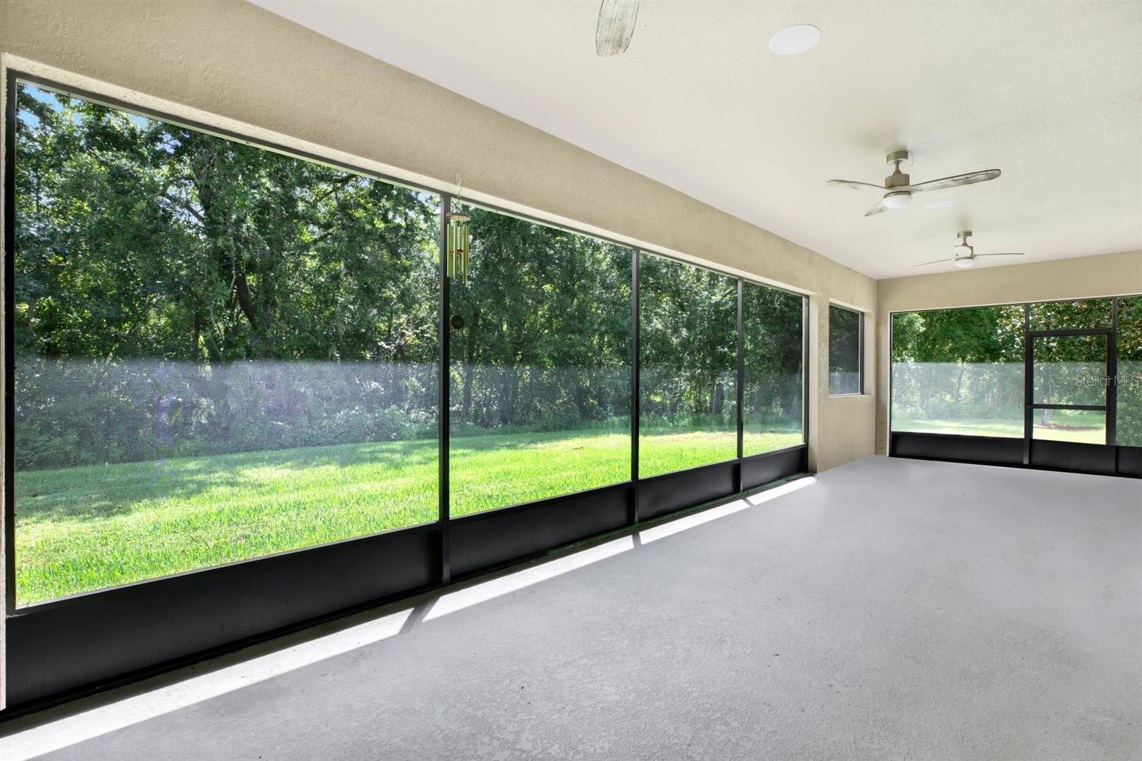 Screened in lanai
