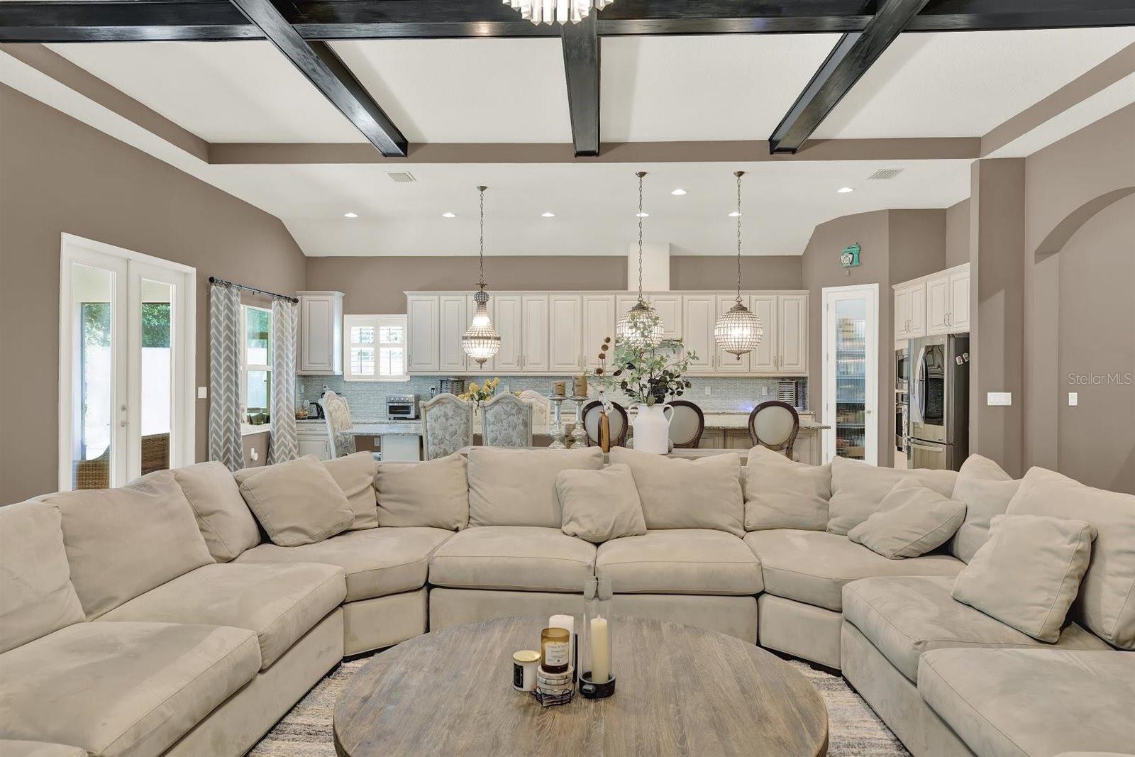 Custom couch included with the sale.
