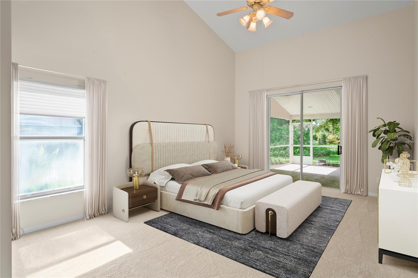 This photo is virtually staged Master Suite