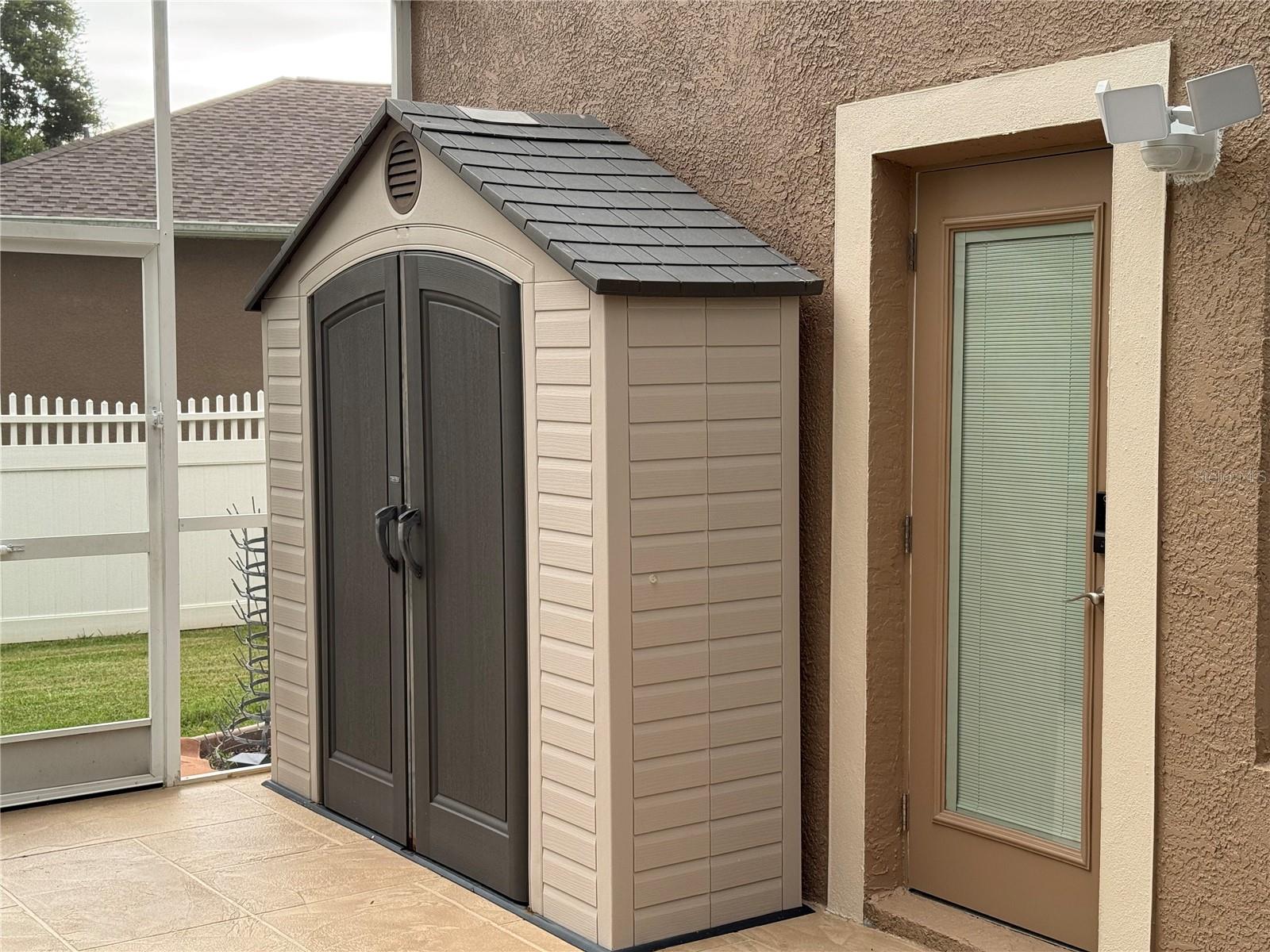 One of the storage containers seller will leave if desired