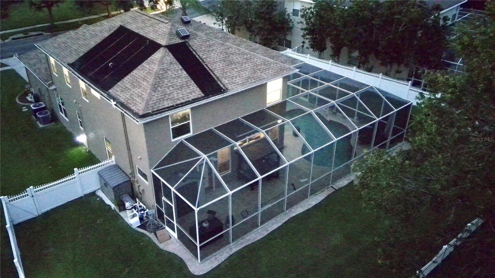 Solar heating system for saltwater pool
