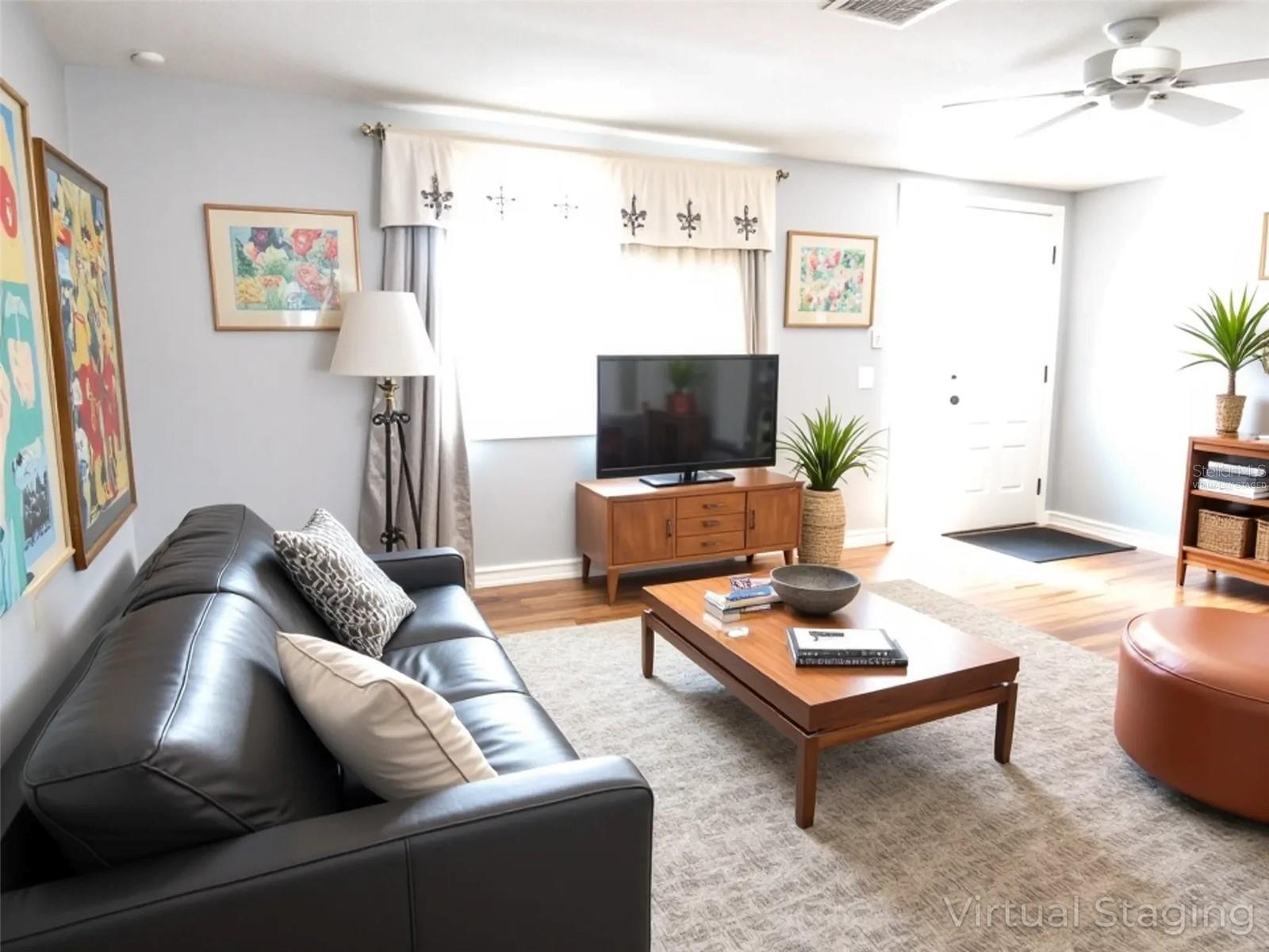 Virtually Staged Living Room