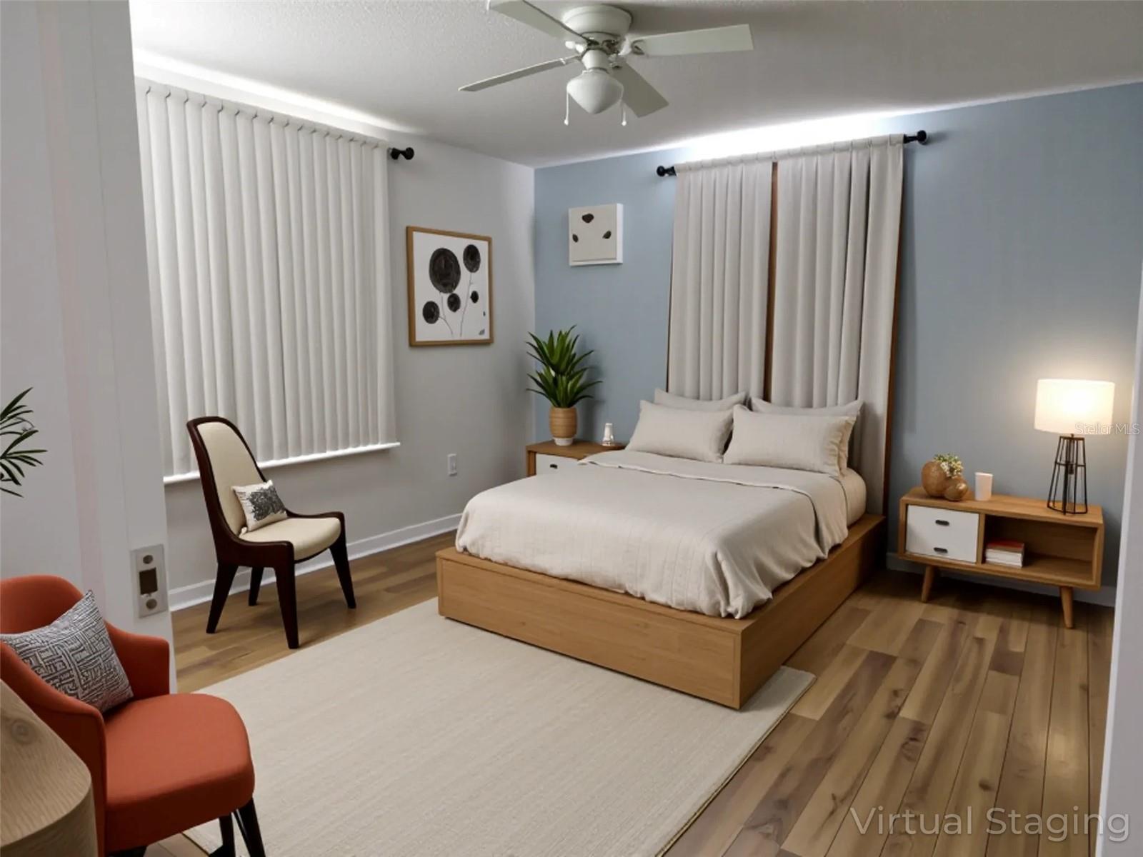 Virtually Stataged Bedroom