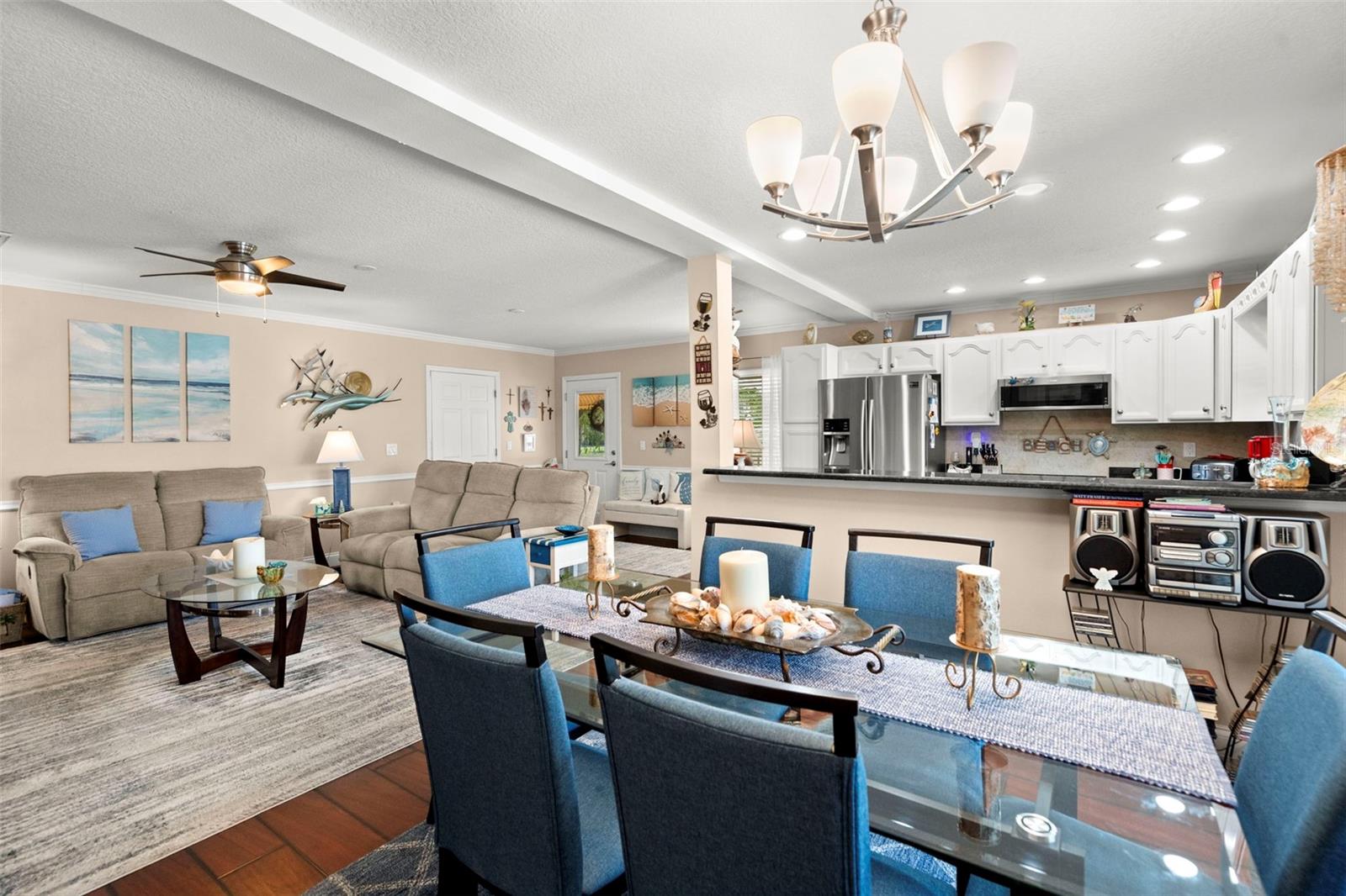 open floor plan lower level