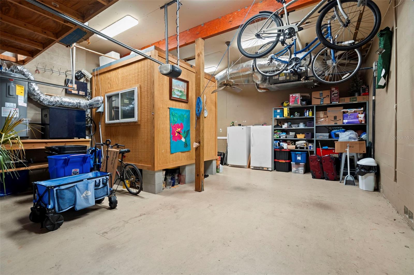 garage - ground level (raised office space in corner)