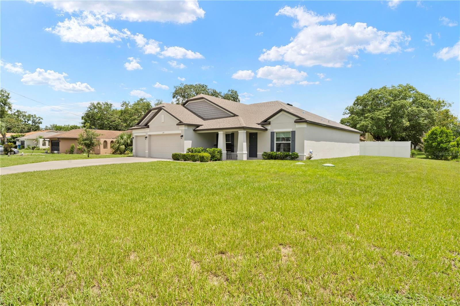 Front and side yard
