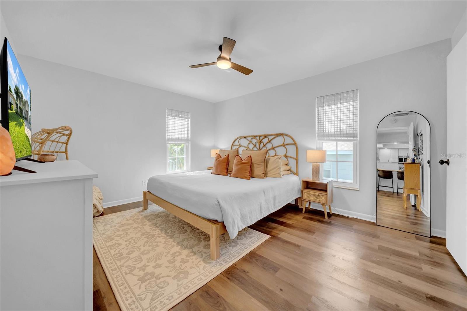 Primary Bedroom with En-suite and walk-in closet.