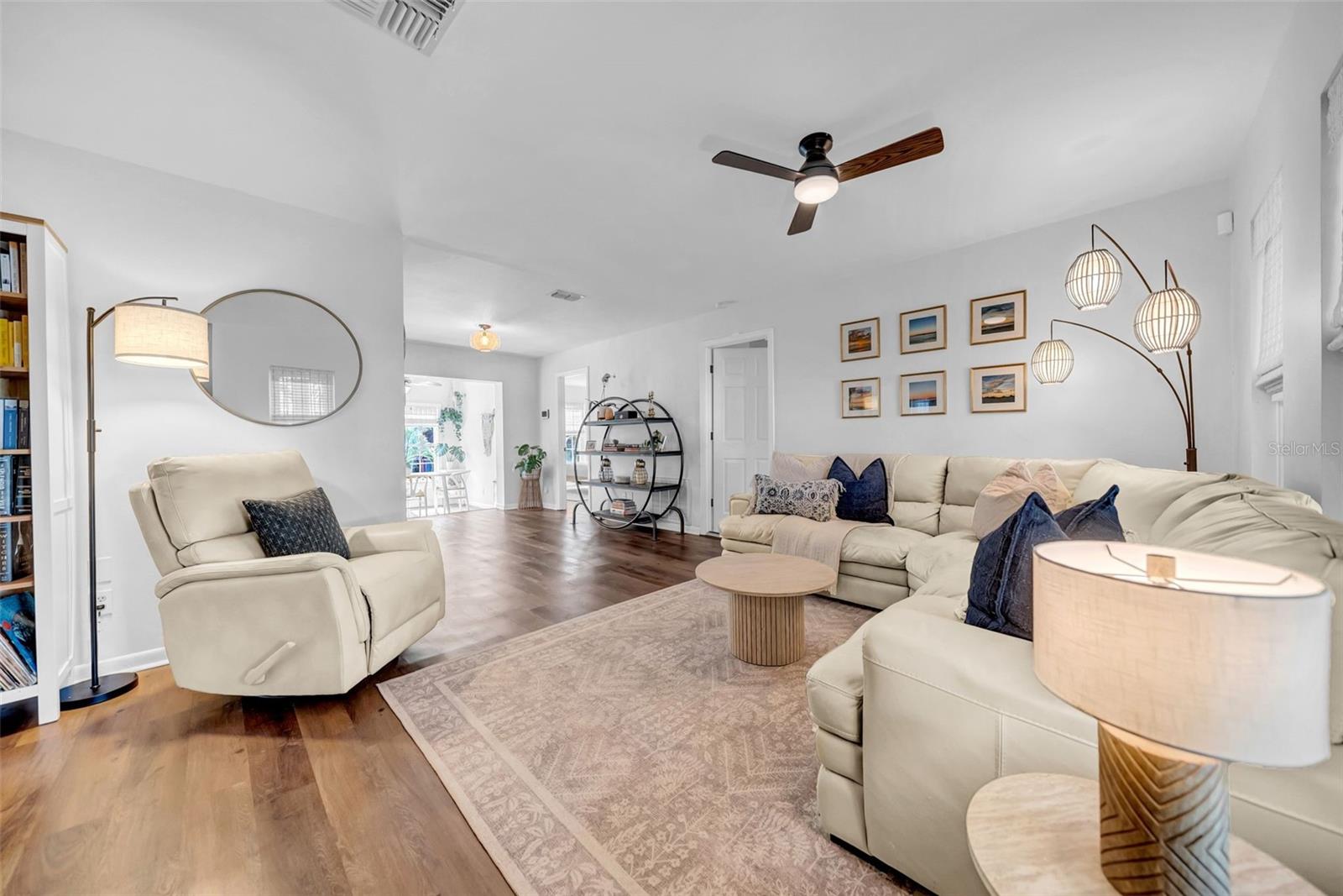 Living room with natural light