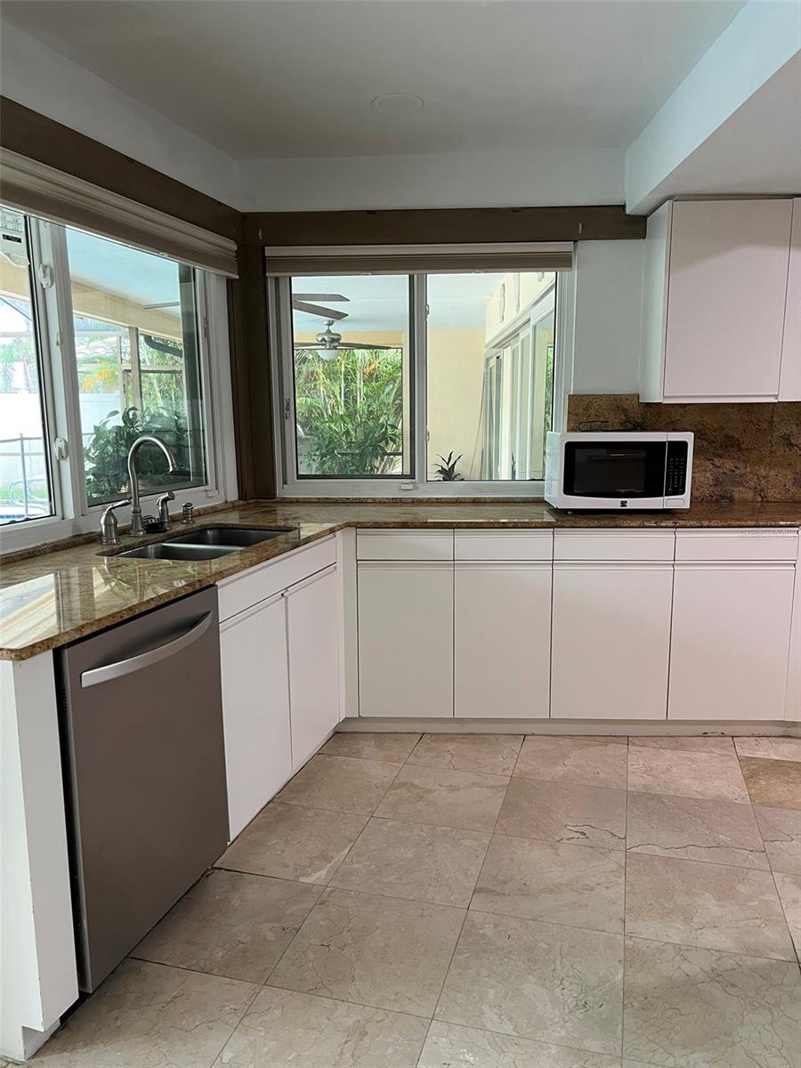 well lit kitchen