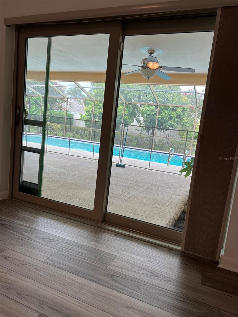 Master bedroom sliding doors