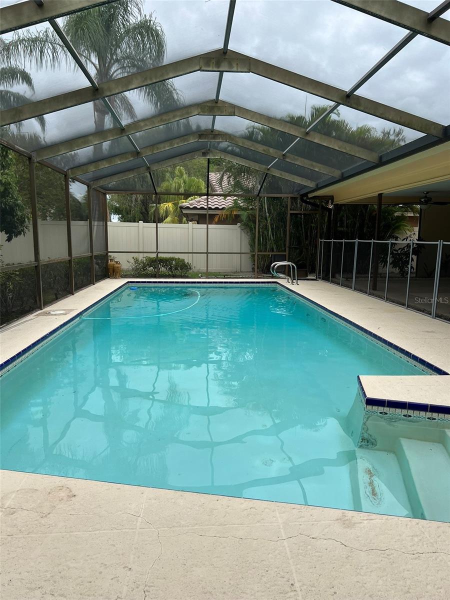 Pool with auto cleaner