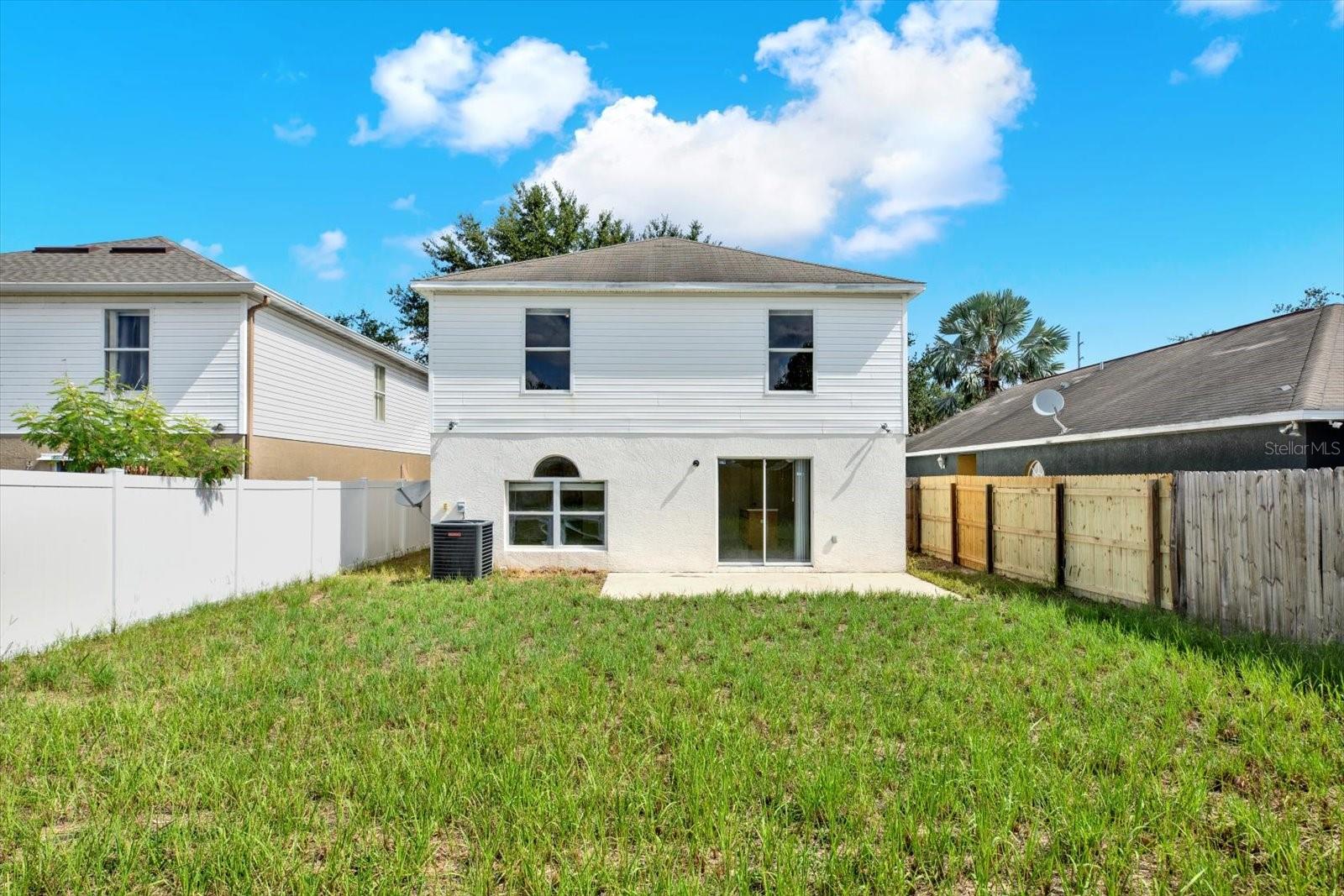 Spacious Fenced Back yard