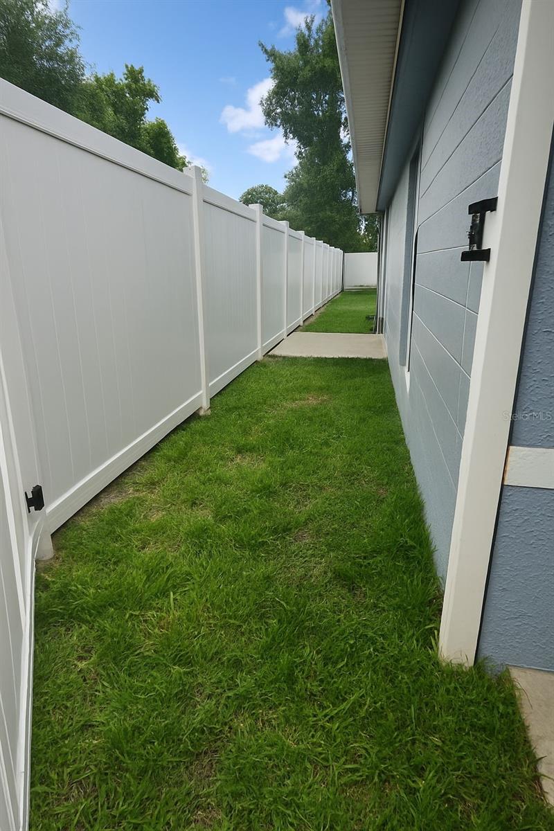 Left side fenced door