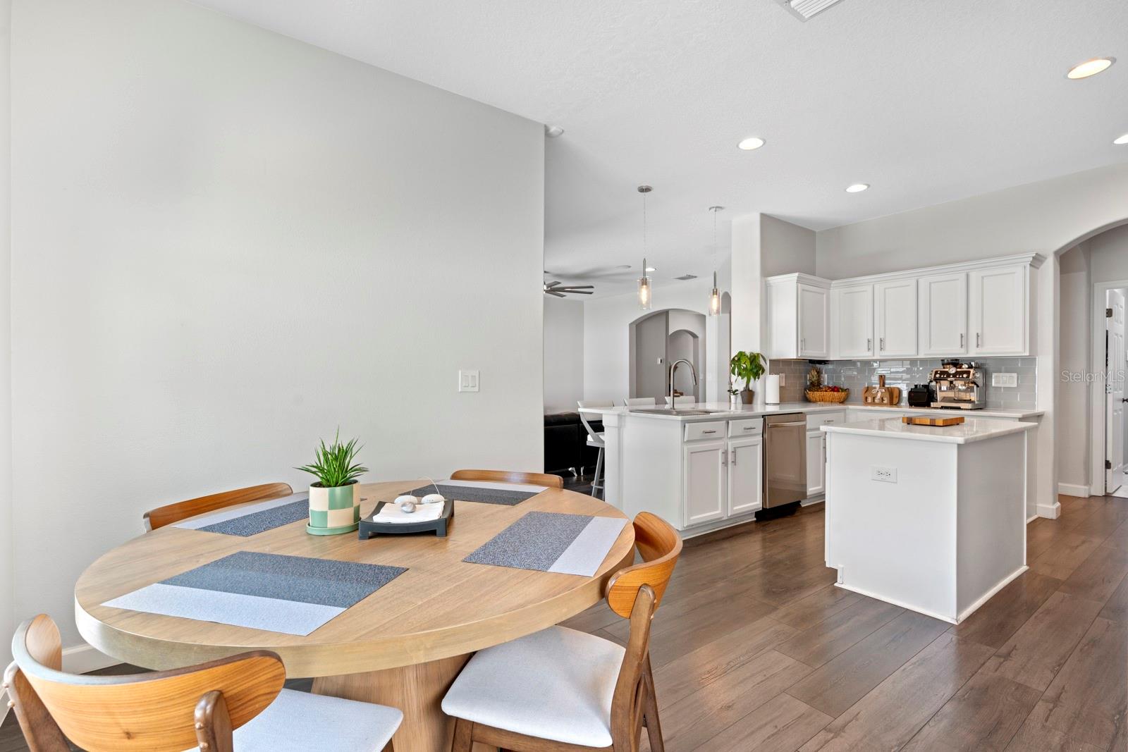 Breakfast nook and kitchen