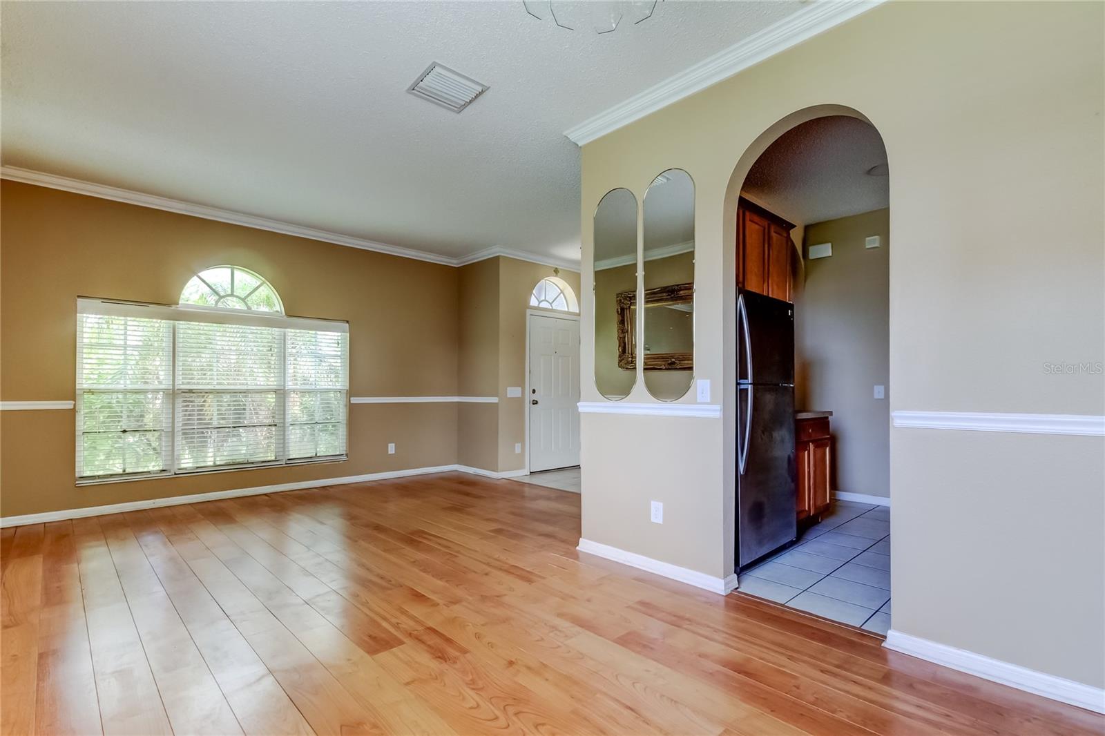 dining/living into kitchen