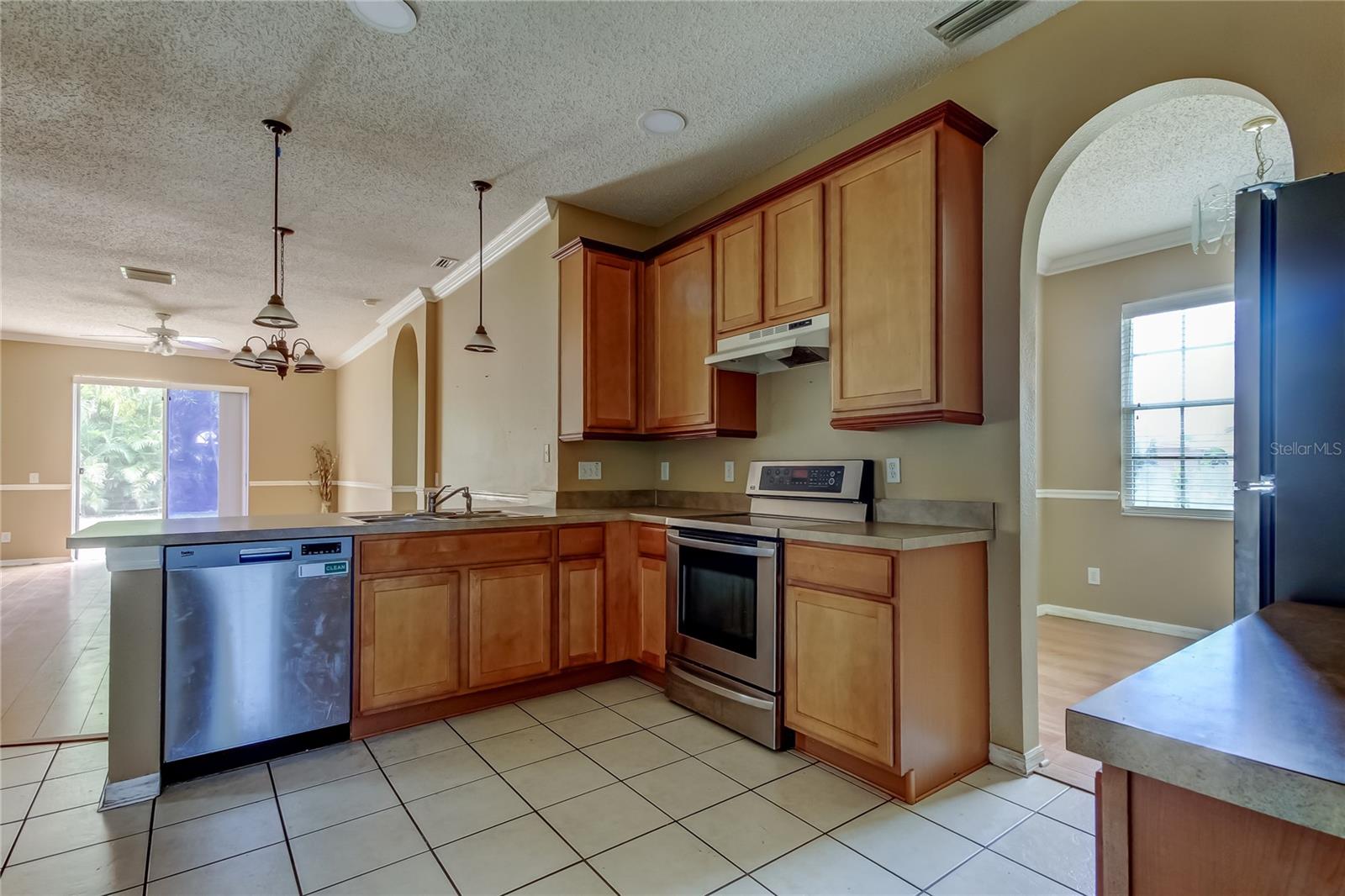 kitchen overlooking great room