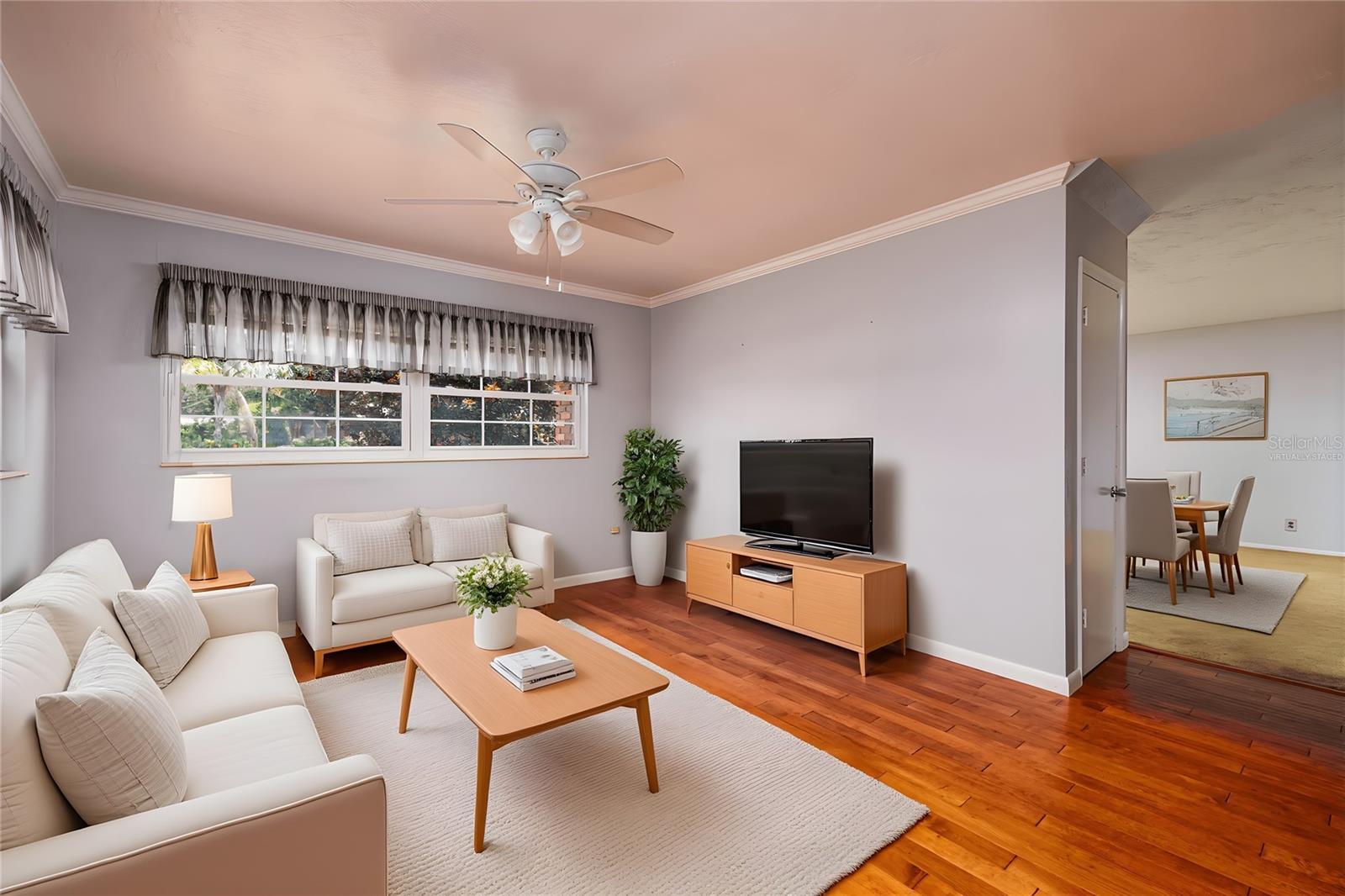 Virtually staged Family room
