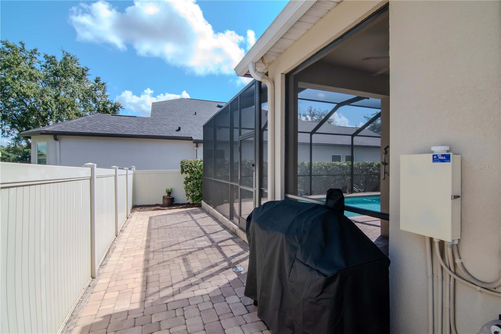 Pavered Side Yard and Fully Fenced