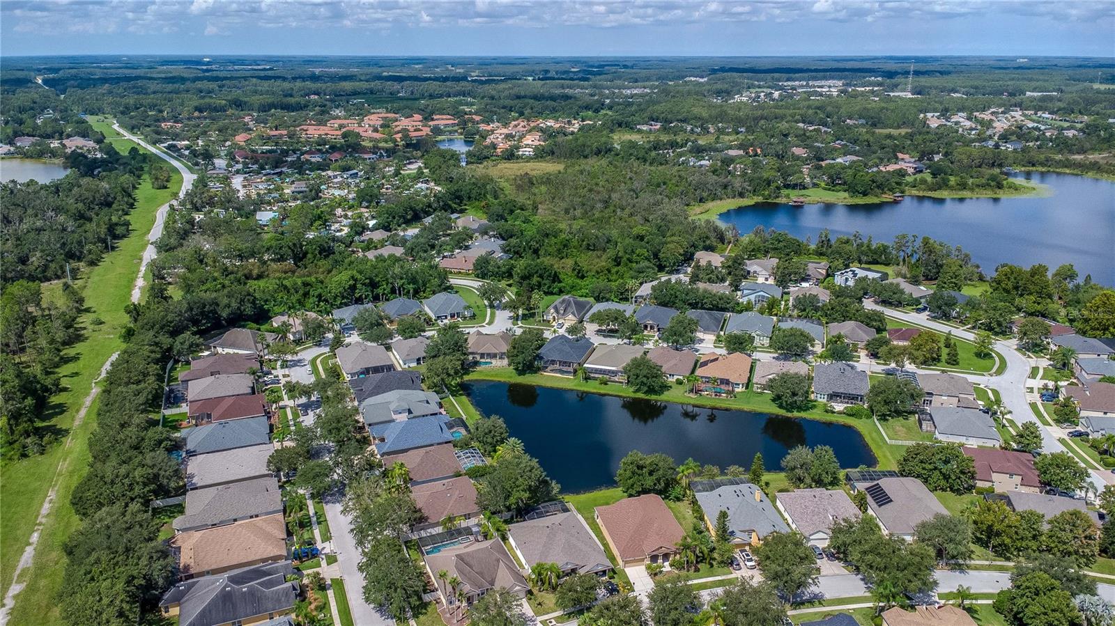 Aerial View of Home and Surrounding Area