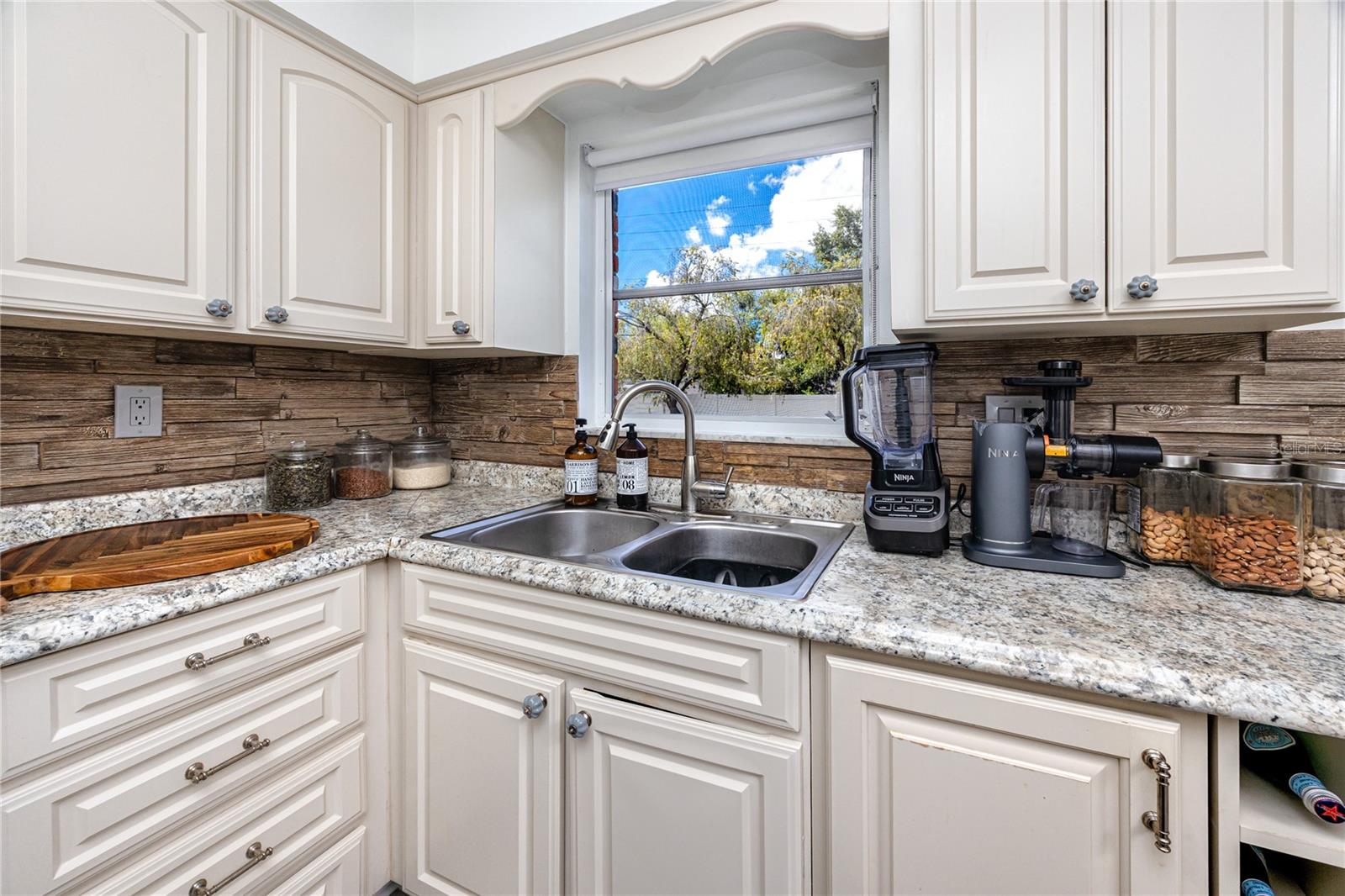 Kitchen with updated cabients and granite countertops