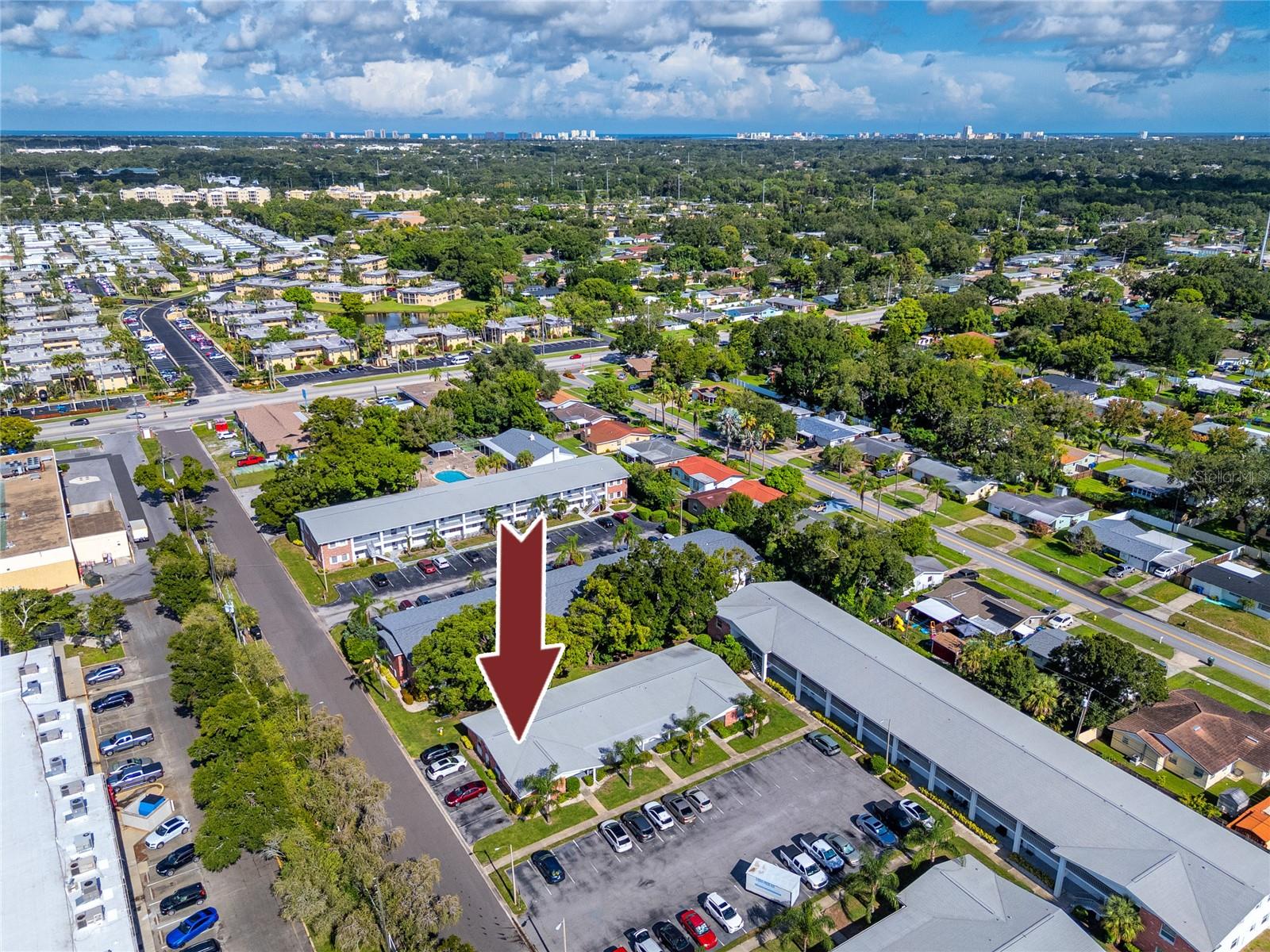 Aerial view of the area