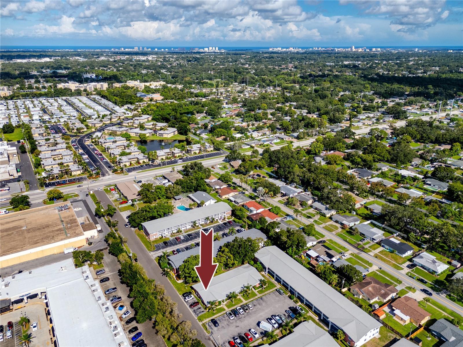 Aerial view of the area
