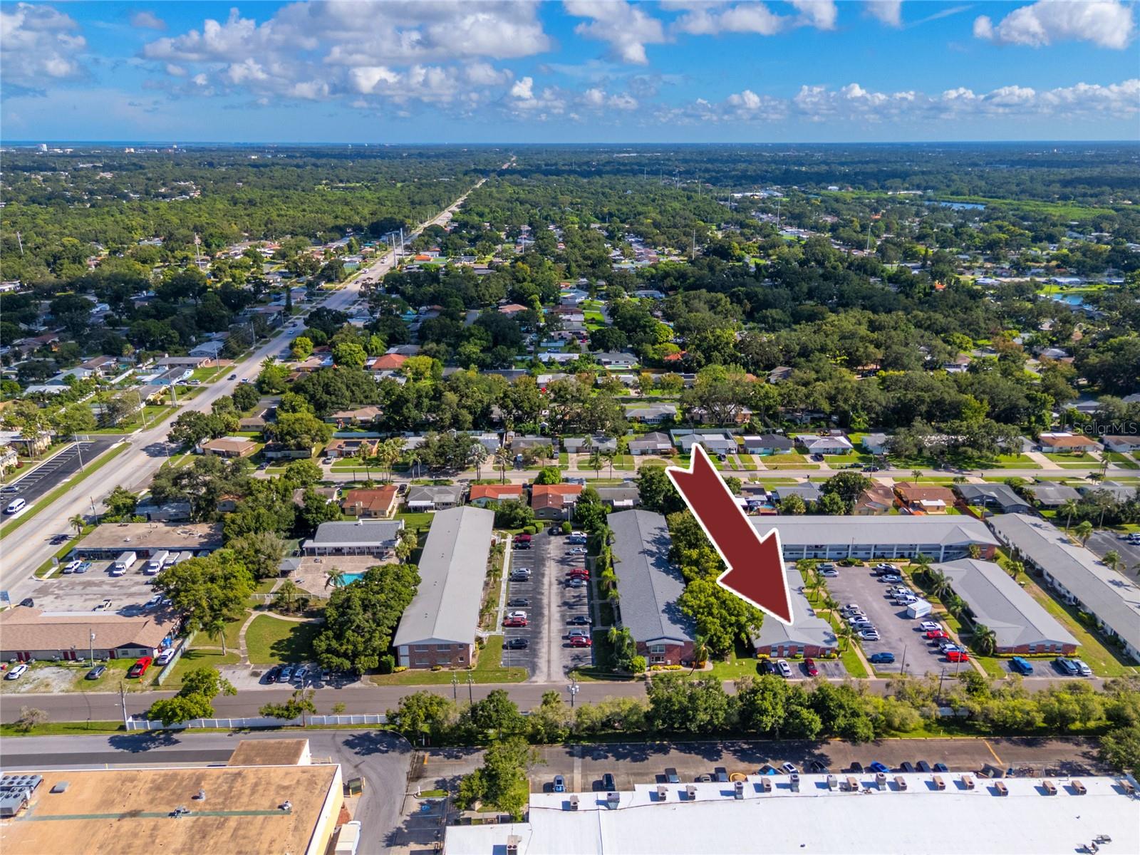 Aerial view of the area