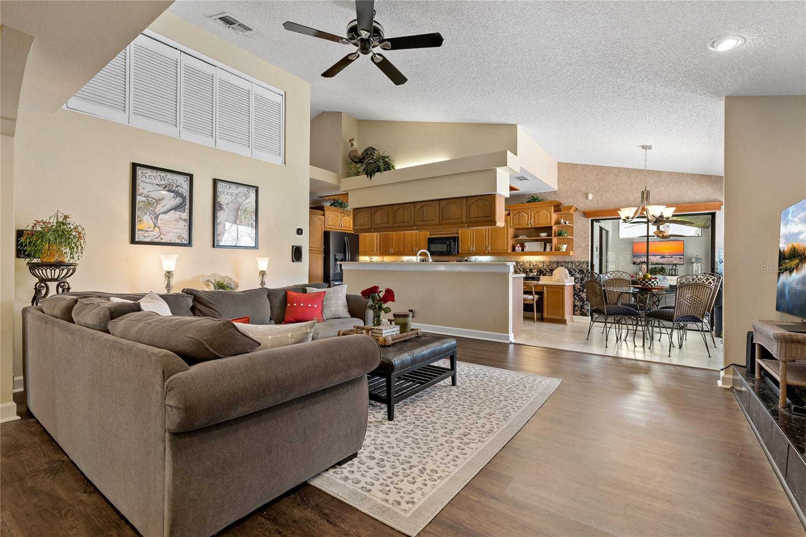 FAMILY ROOM OPENS FROM THE KITCHEN