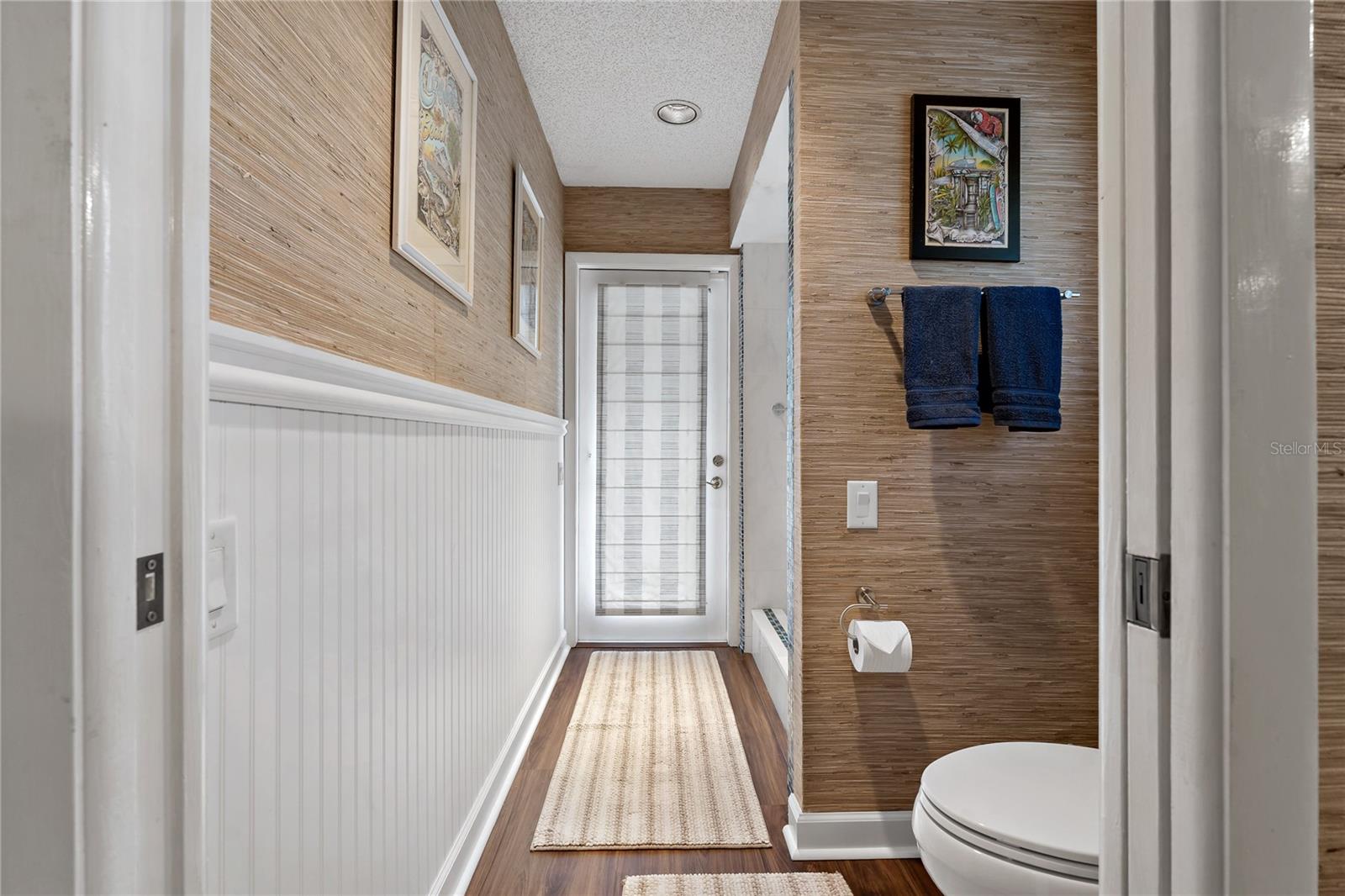 BEAUTIFULLY APPOINTED FULL BATHROOM ~ ACCESS OUTSIDE AND RIGHT NEXT TO GUEST BEDROOMS