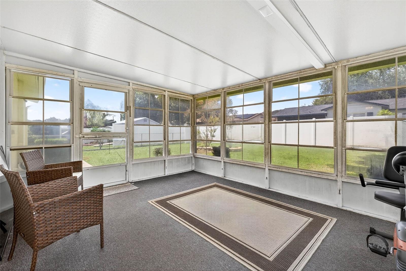 Enclosed sunroom