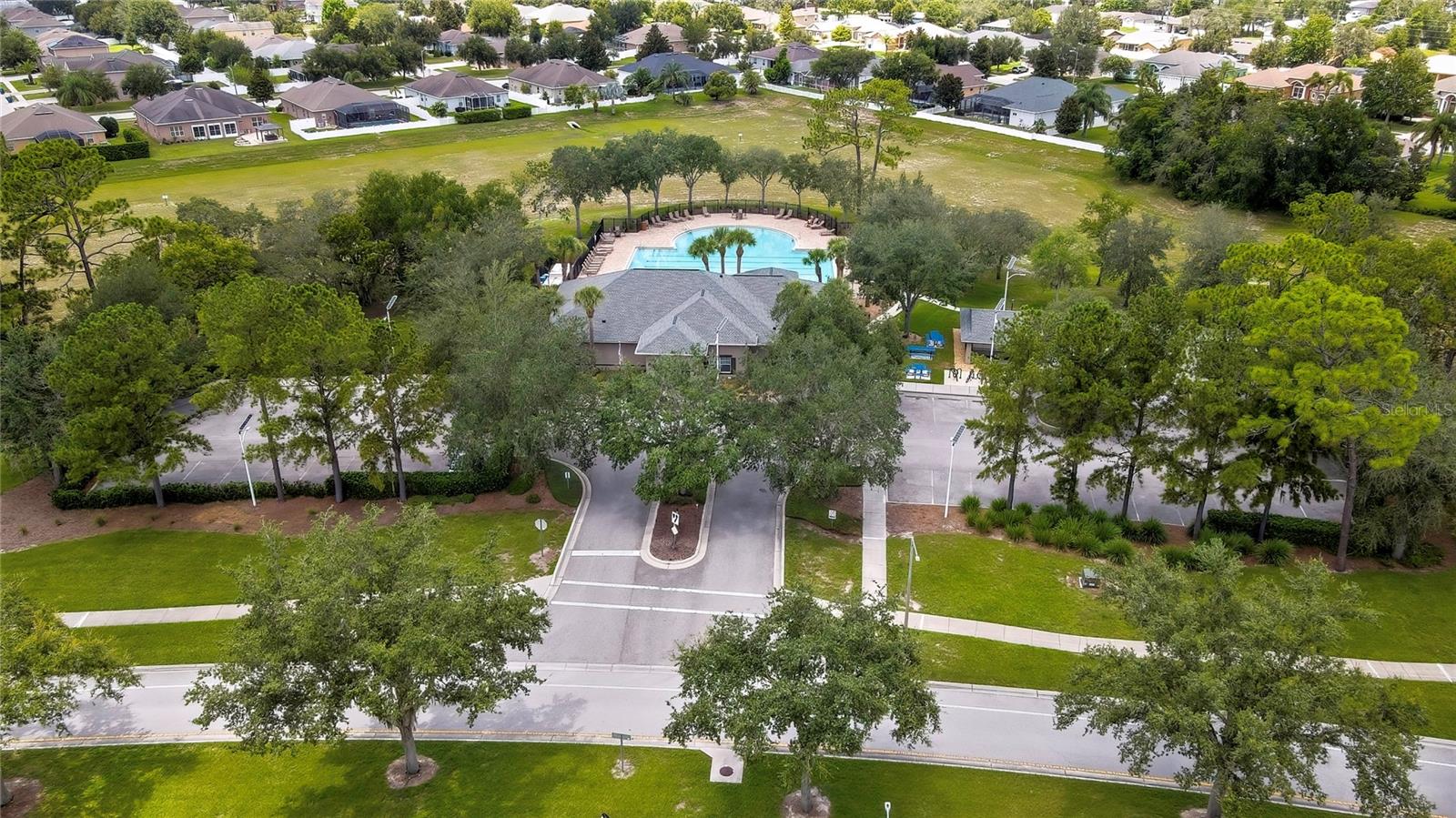 Community clubhouse and pool