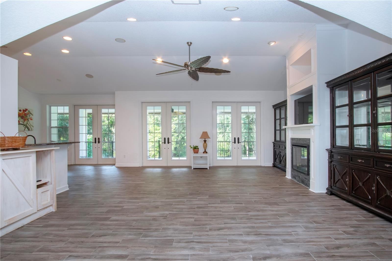 VIEW OF THE EXPANSIVE FRENCH DOORS