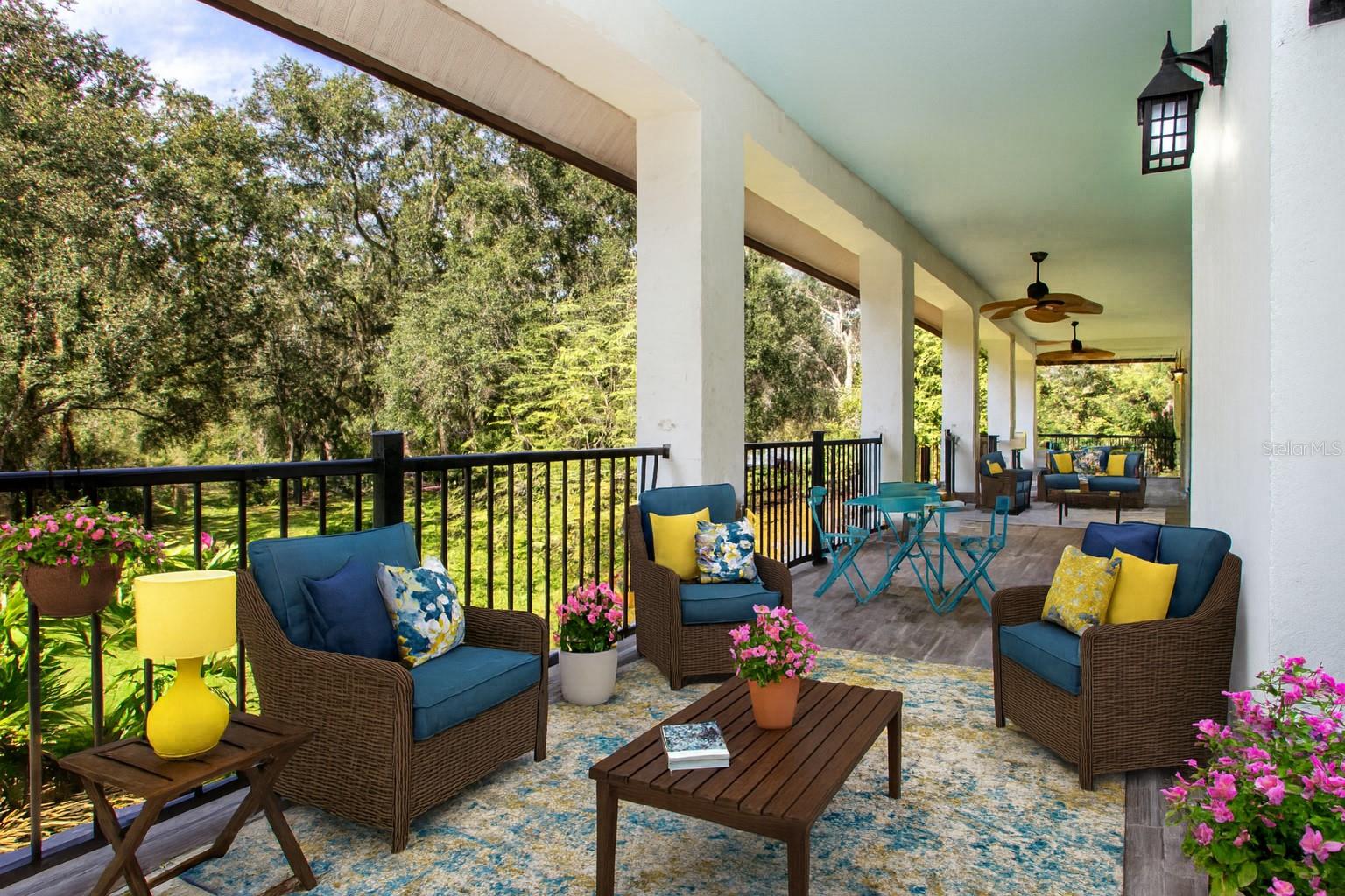 STAGED PHOTO OF THE BALCONY