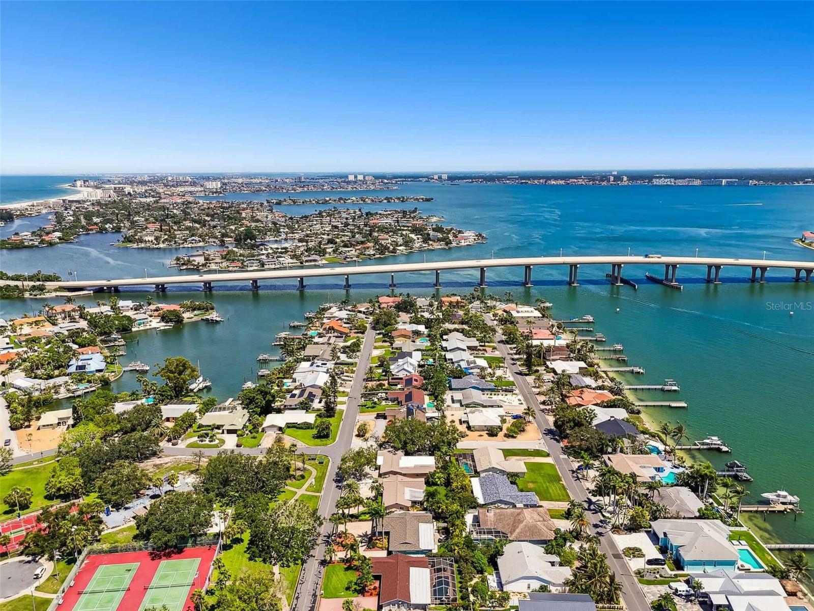 Views of the Bayway Bridge and Boca Ciega Bay