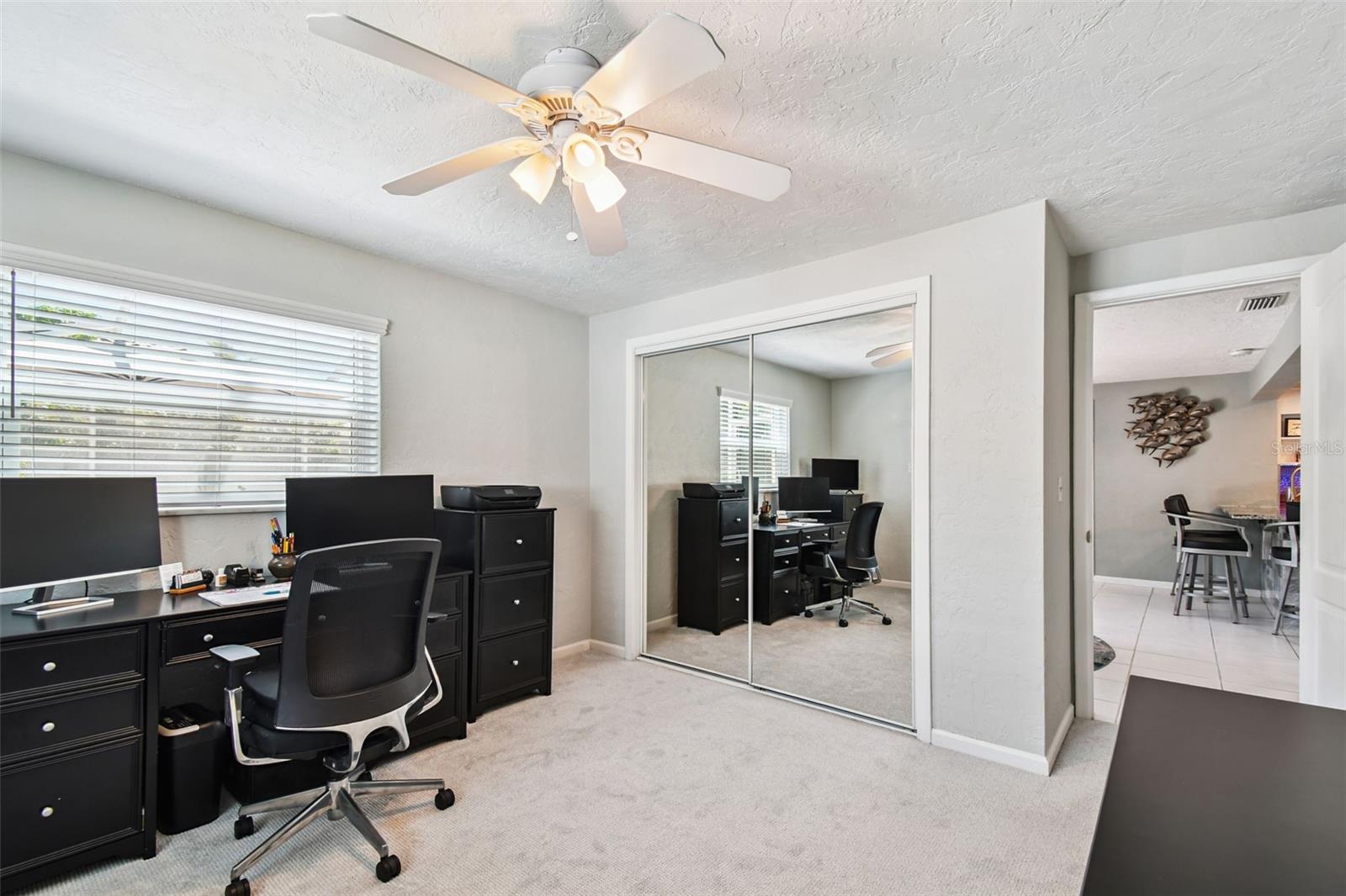 This room is currently used as an office but is big enough to accommodate a King size bed!
