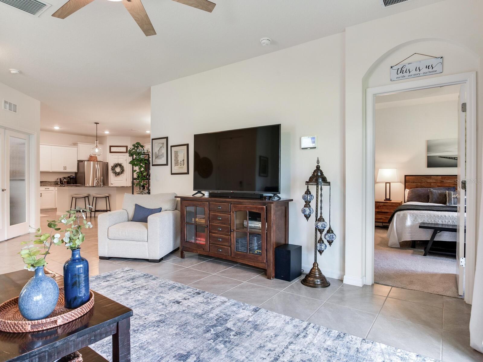Livingroom and master suite